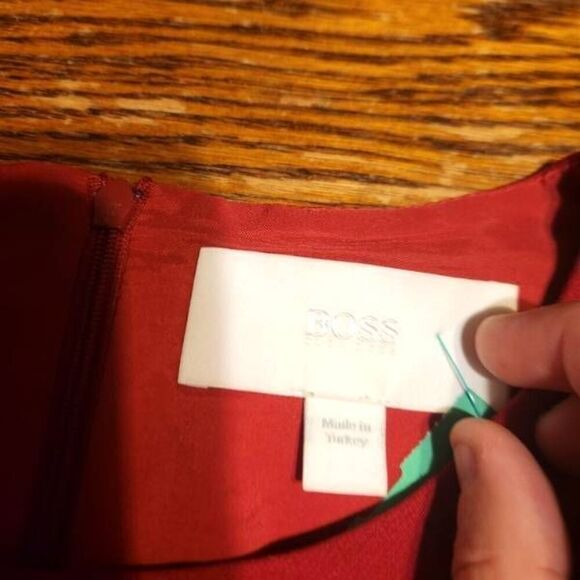 Hugo Boss Dirasana Sheath Dress In Red sz 4 - Picture 3 of 6